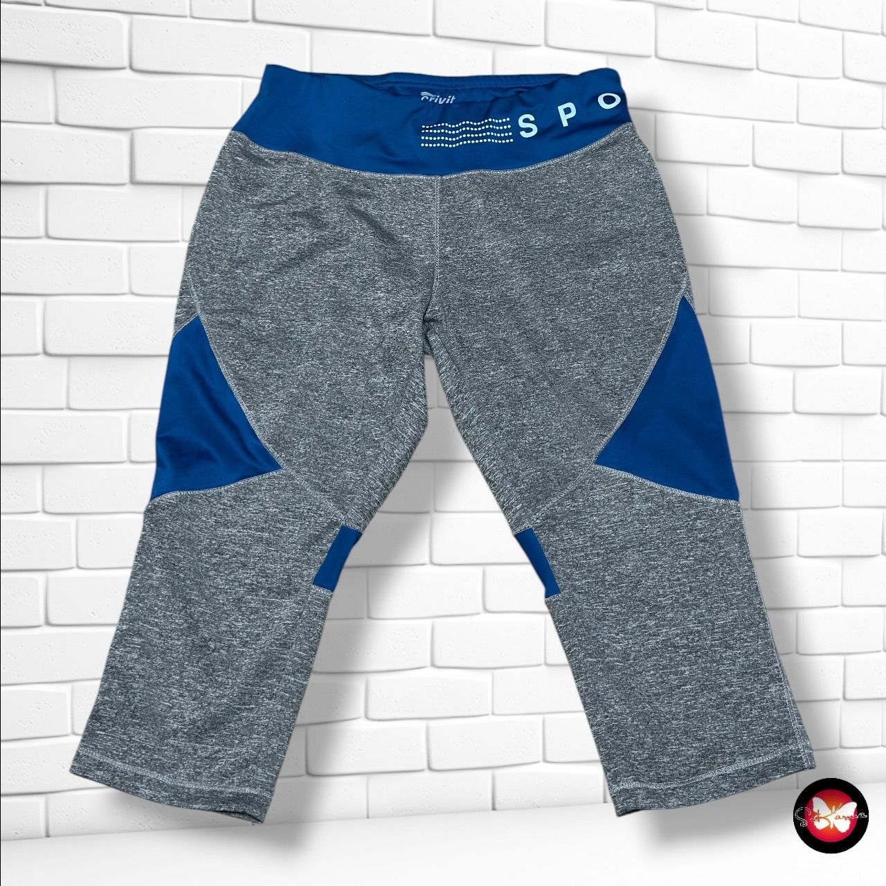 **HOY** Mallas deportivas piratas CRIVIT color Gris y azul Talla M