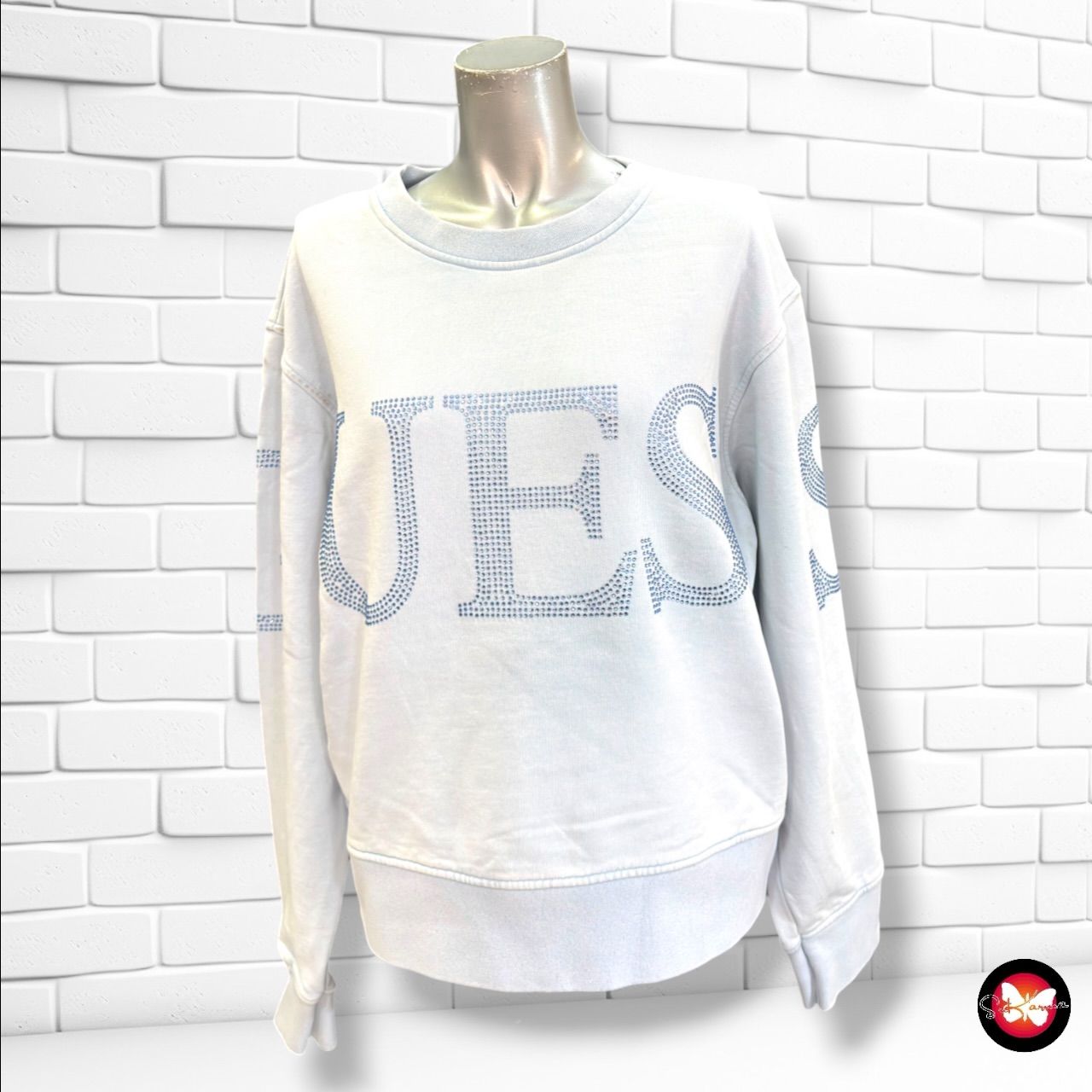 **HOY** Sudadera GUESS color Celeste Talla L