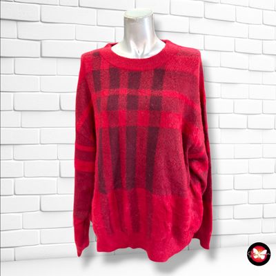 **HOY** Jersey de manga larga peludito GINA color Rojo y negro Talla L
