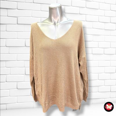 **HOY** Jersey de manga larga con lurex ZABAIONE color Camel Talla M/L