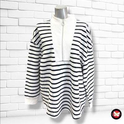 **HOY** Sudadera de rayas JANINA color Blanco y azul marino Talla L