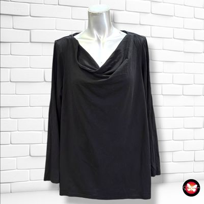 **HOY** Camiseta de manga larga y cuello drapeado CECIL color Negro Talla XXL