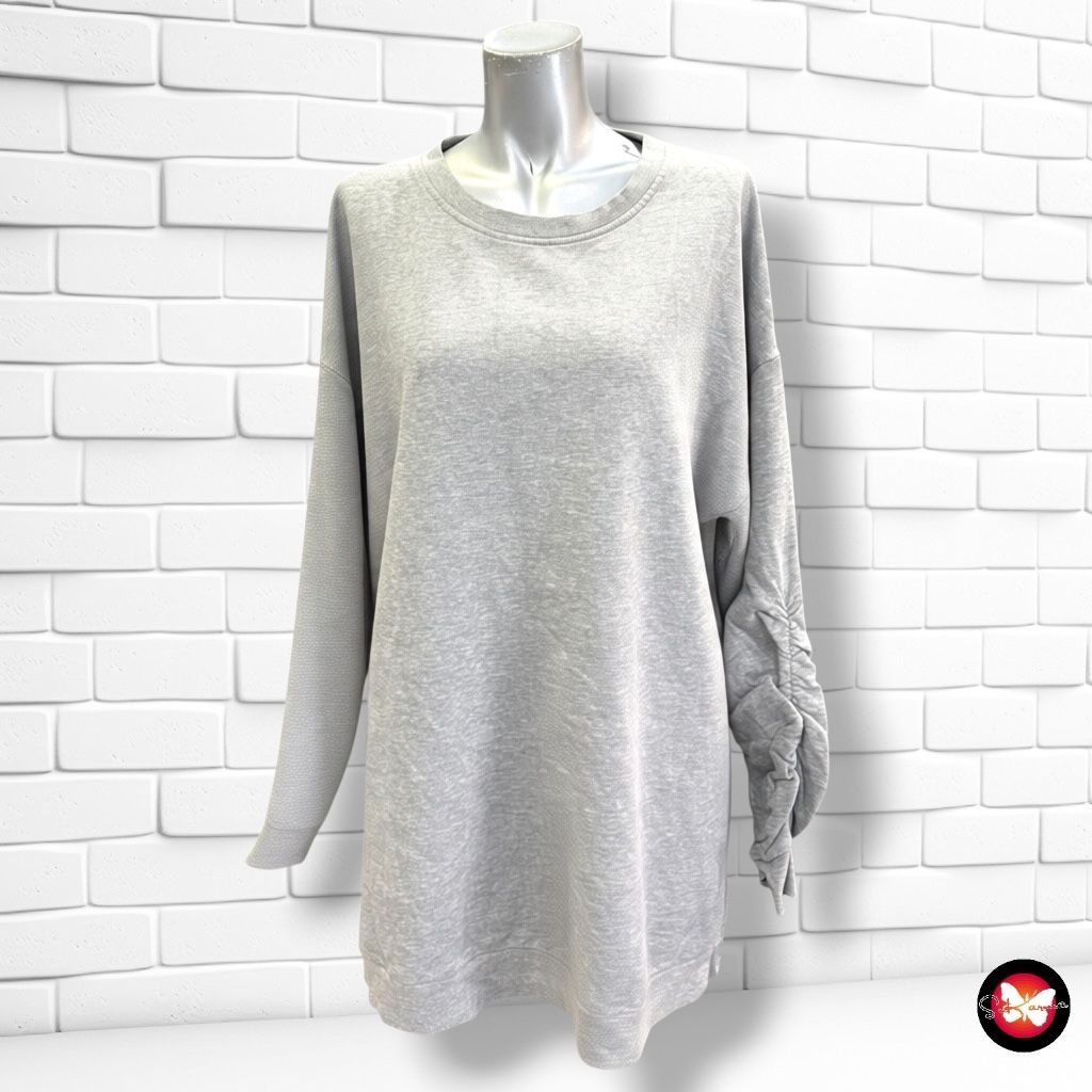 MAXI Sudadera con mangas fruncidas FB SISTER color Gris Talla XL