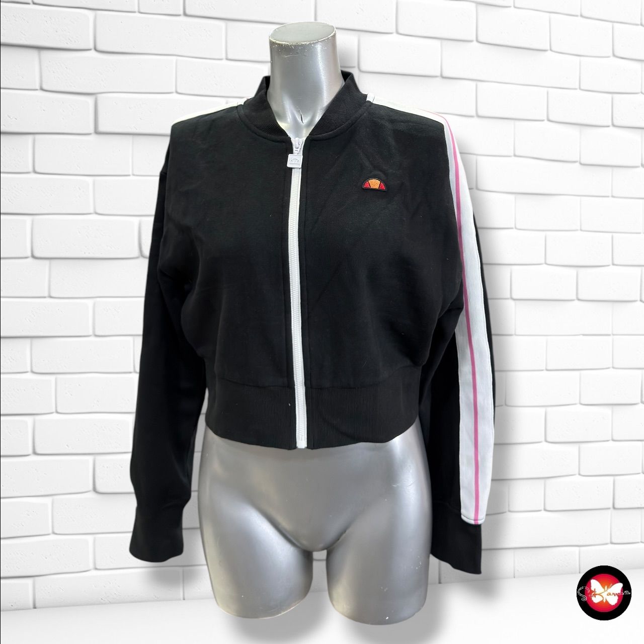**HOY** Chaqueta sudadera cropped ELLESSE color Negro Talla 40
