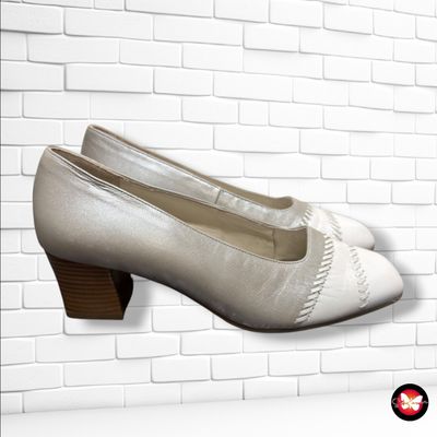 **HOY** Zapatos vintage de piel ARA color Gris y perla Talla Calzado 37 (4UK)