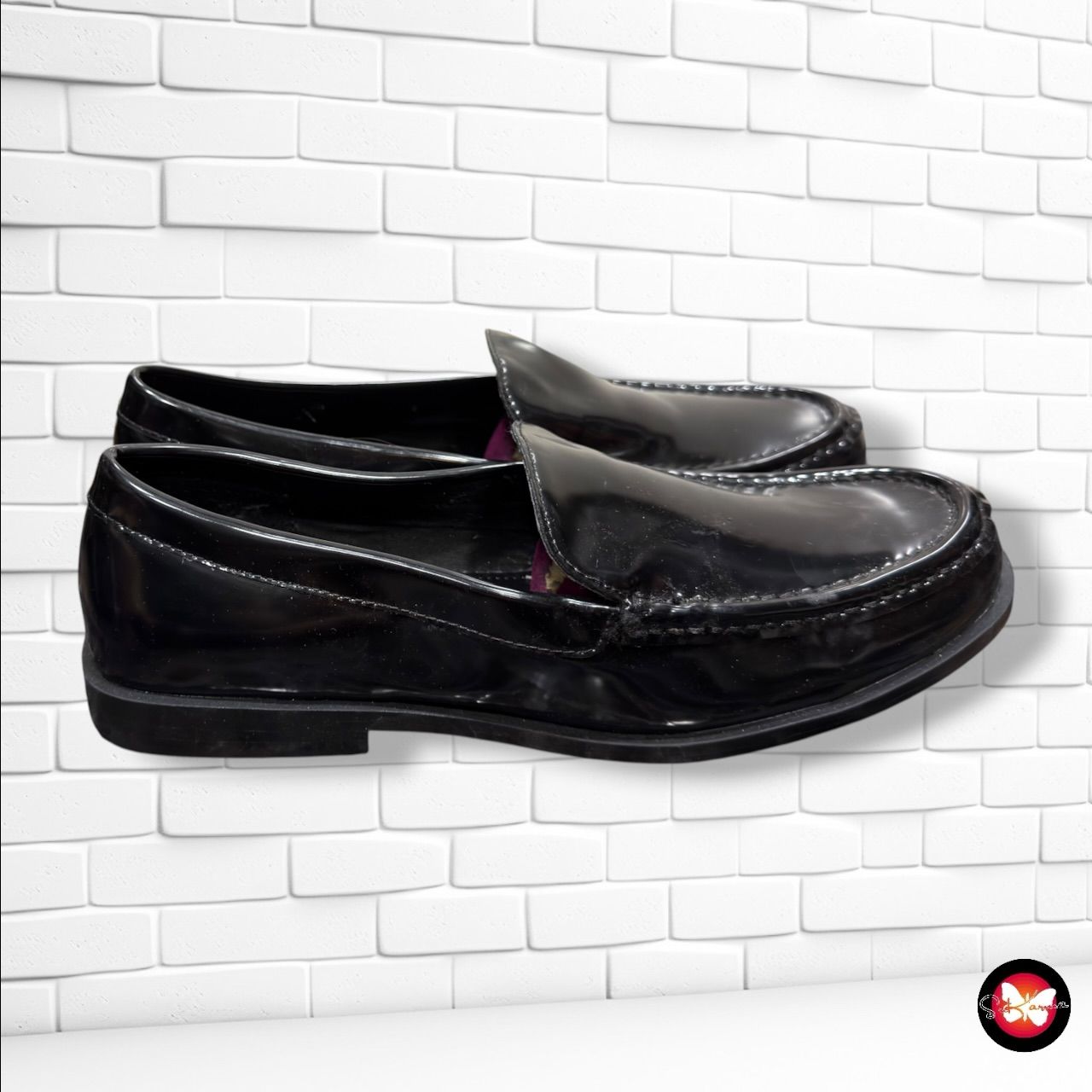 **HOY** Mocasines acharolados H&amp;M color Negro Talla Calzado 41