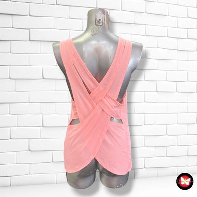 **HOY** Camiseta deportiva con espalda cruzada  color Salmón Talla L