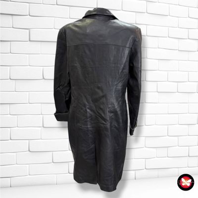 **HOY** Gabardina de piel DANIEL RICCI color Negro Talla M