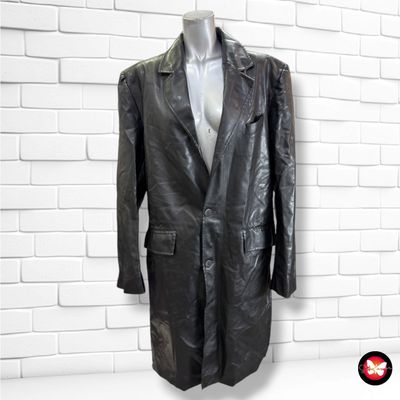 **HOY** Gabardina de piel sintética SUSPECT color Negro Talla Hombre L