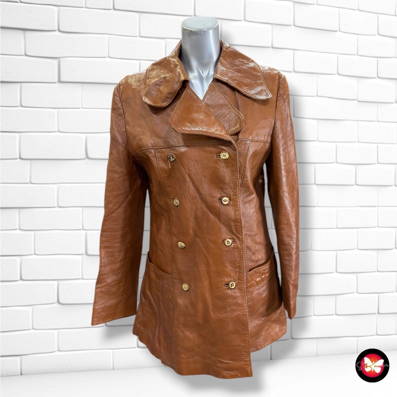 **HOY** Gabardina de piel  color Marrón Talla S