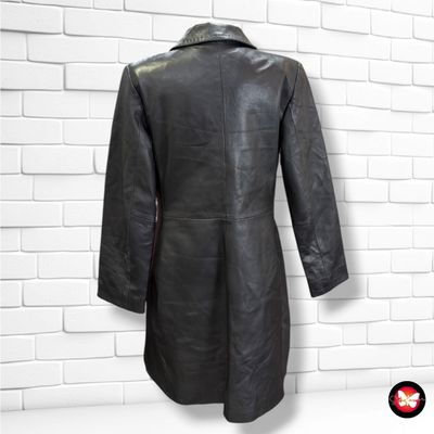 **HOY** Gabardina de piel MIGUEL BERBEL color Negro Talla 38