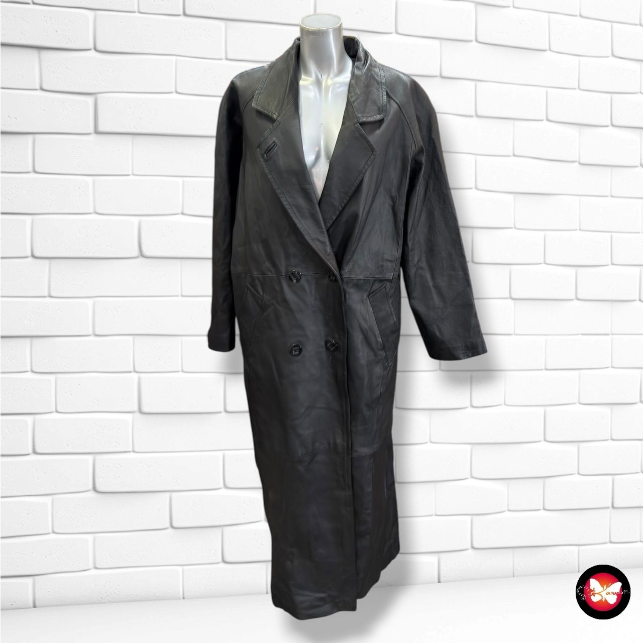 **HOY** Gabardina de piel SILVERLEAF color Negro Talla L