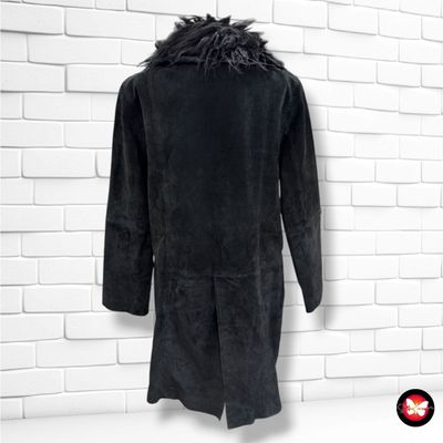 **HOY** Gabardina de ante con pelo EMOTION color Negro Talla 42