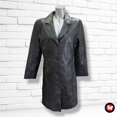 **HOY** Gabardina de piel MIGUEL BERBEL color Negro Talla 38