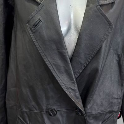 **HOY** Gabardina de piel SILVERLEAF color Negro Talla L