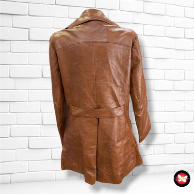 **HOY** Gabardina de piel color Marrón Talla S