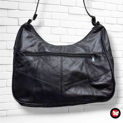 **HOY** Bolso bandolera de piel  color Negro Talla MEDIANO