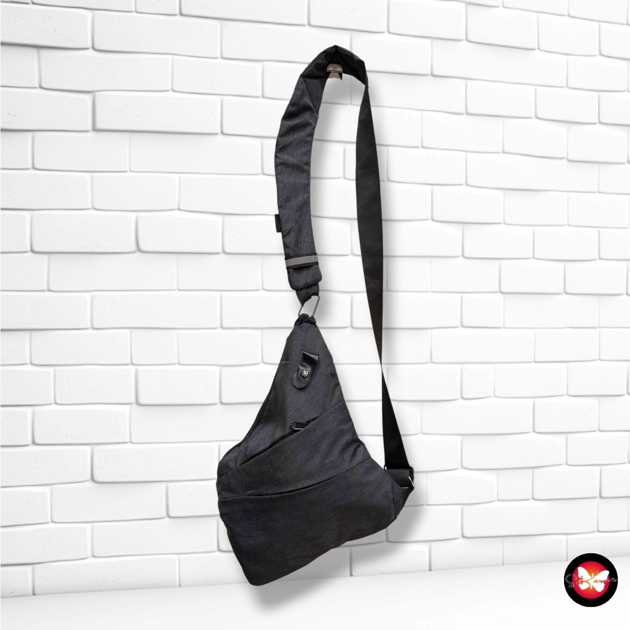 **HOY** Bolso bandolera cruzada unisex  color Gris Talla PEQUEÑO
