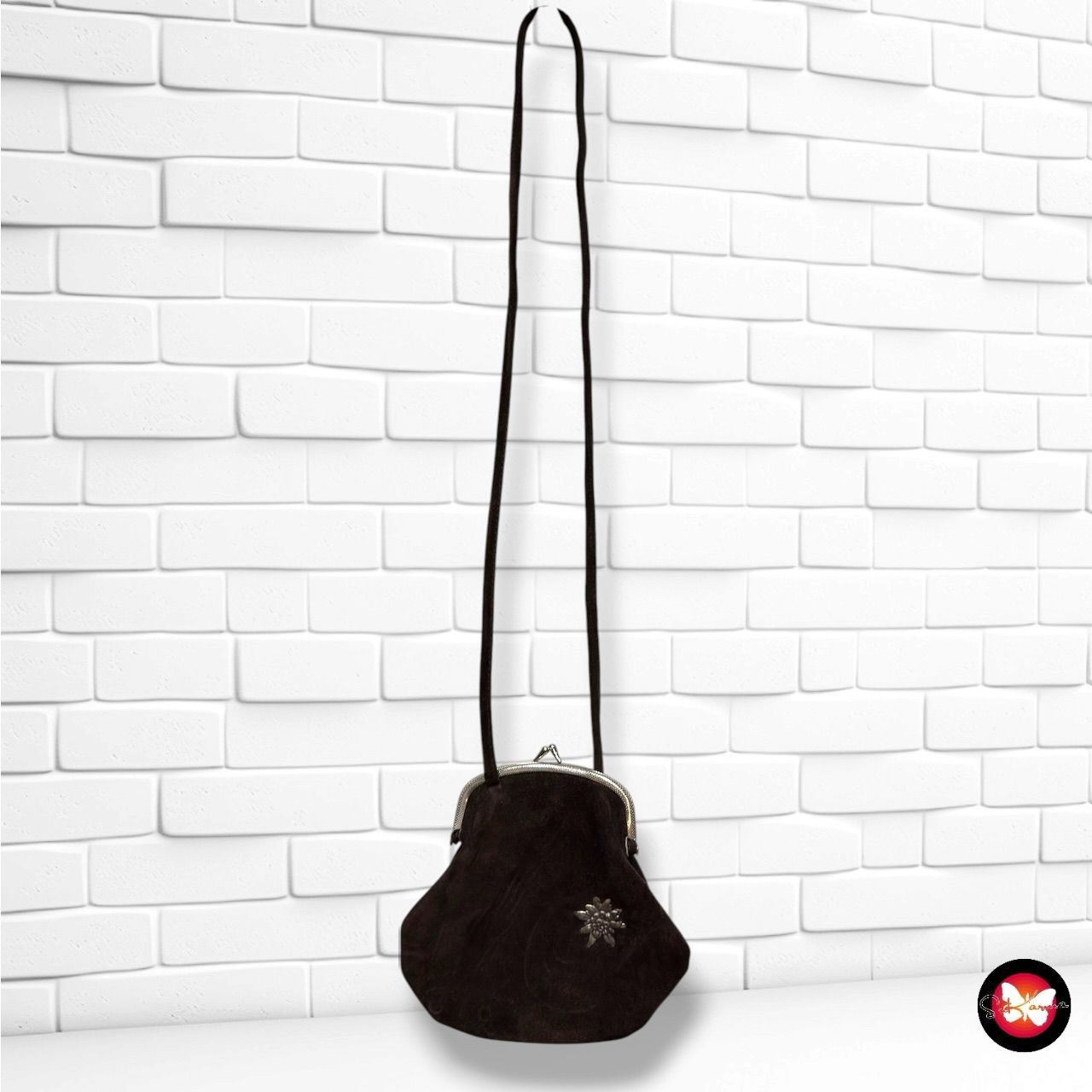 **HOY** Bolso bandolera de ante  color Chocolate Talla MINI