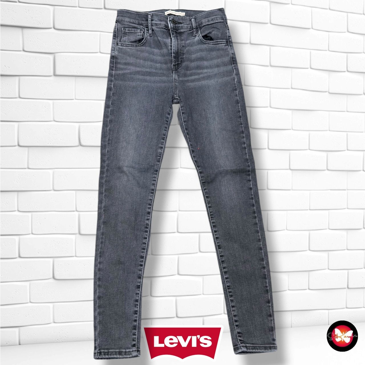 Pantalón 720 HIGH RISE SUPER SKINNY LEVI’S color Gris vaquero Talla S (W26)