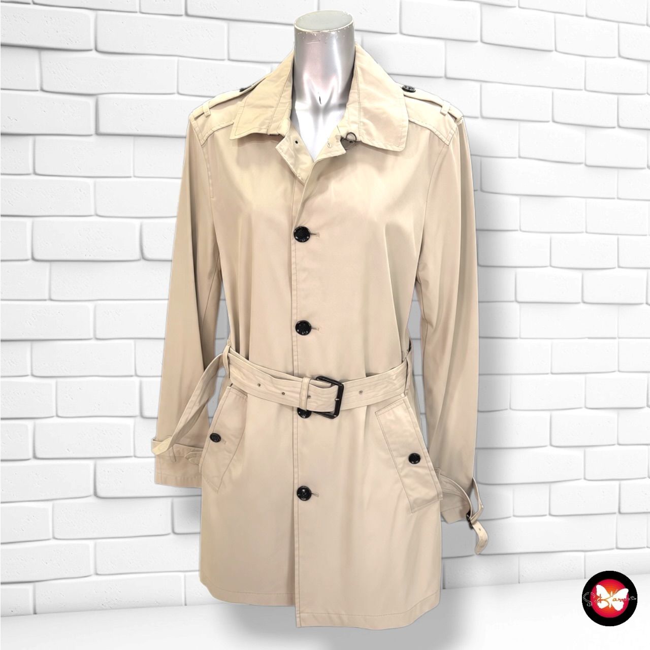 **HOY** Gabardina impermeable MANGO color Beige Talla S