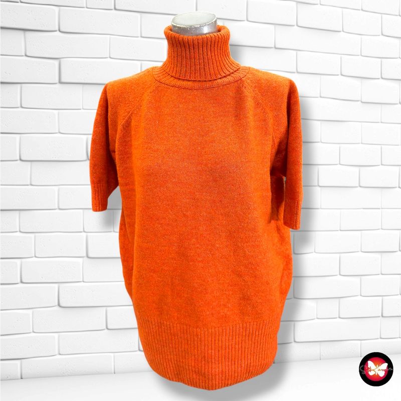 Jersey de manga corta y cuello alto STAMINA color Calabaza Talla L