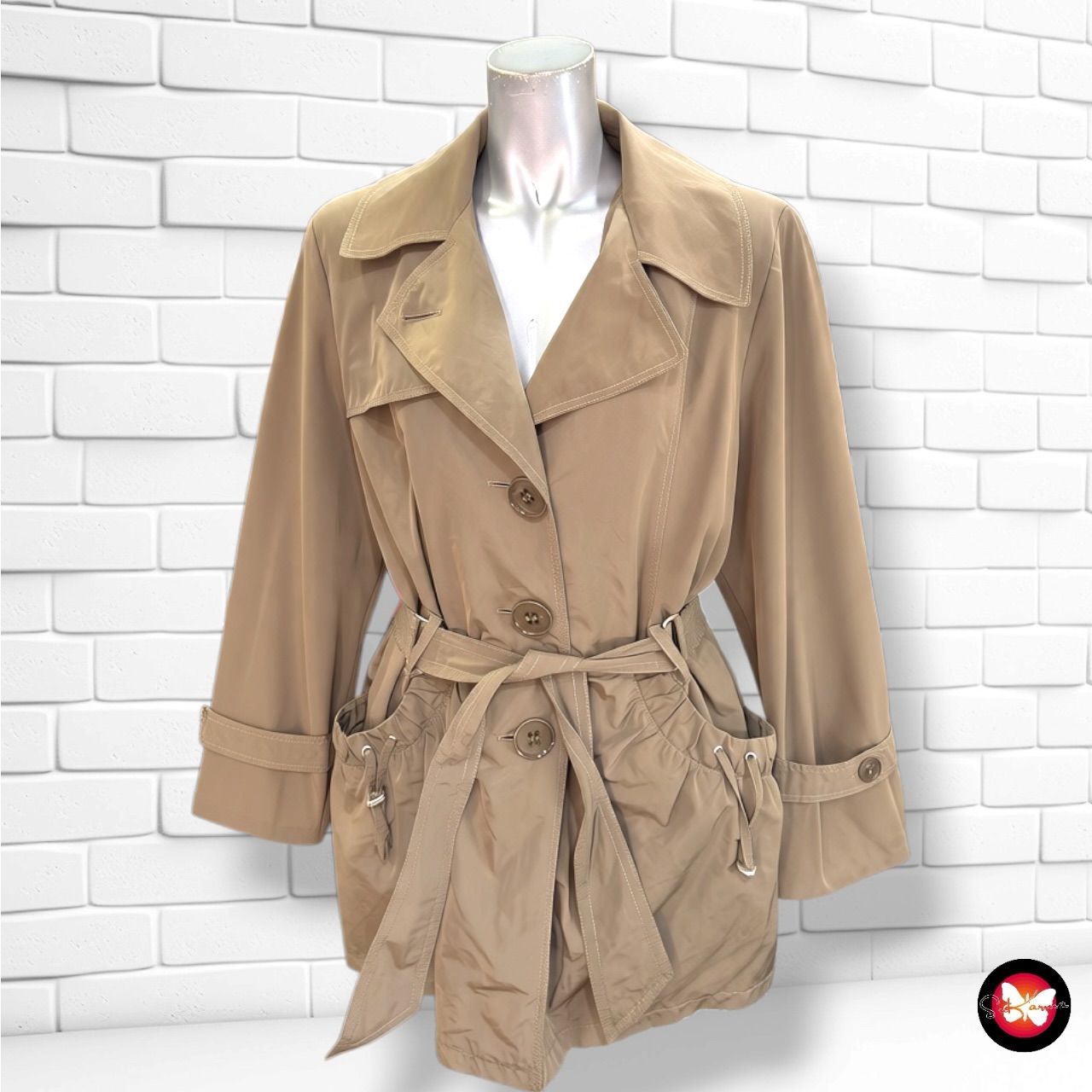 **HOY** Gabardina impermeable BARBARA LEBEK color Taupe Talla 38