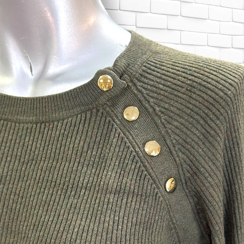 Jersey de manga larga H&amp;M color Verde oliva Talla M