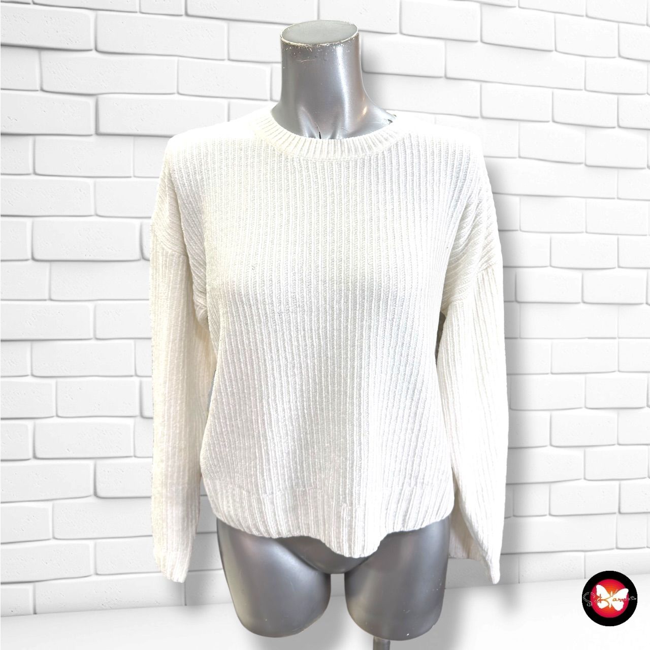 **HOY** Jersey de manga larga de lana de terciopelo FB SISTER color Blanco Talla XS
