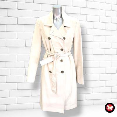 **HOY** Gabardina engomada efecto serpiente CLAUDIA STRÄTER color Hueso Talla 40