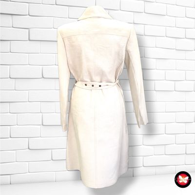 **HOY** Gabardina engomada efecto serpiente CLAUDIA STRÄTER color Hueso Talla 40