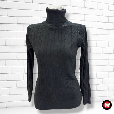 **HOY** Jersey de manga larga y cuello alto  color Negro Talla S