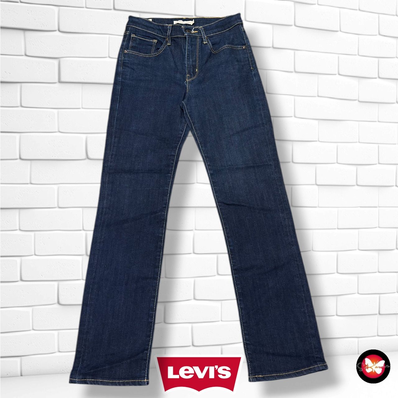 **HOY** Pantalón 724 HIGH RISE STRAIGHT LEVI’S color Azul vaquero oscuro Talla S/M (W27)