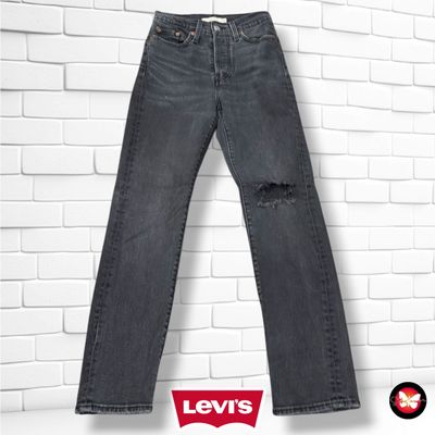 Pantalón WEDGIE STRAIGHT LEVI’S color Gris vaquero Talla XS (W25)