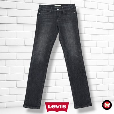 Pantalón 711 SKINNY LEVI’S color Negro vaquero Talla S/M (W27)
