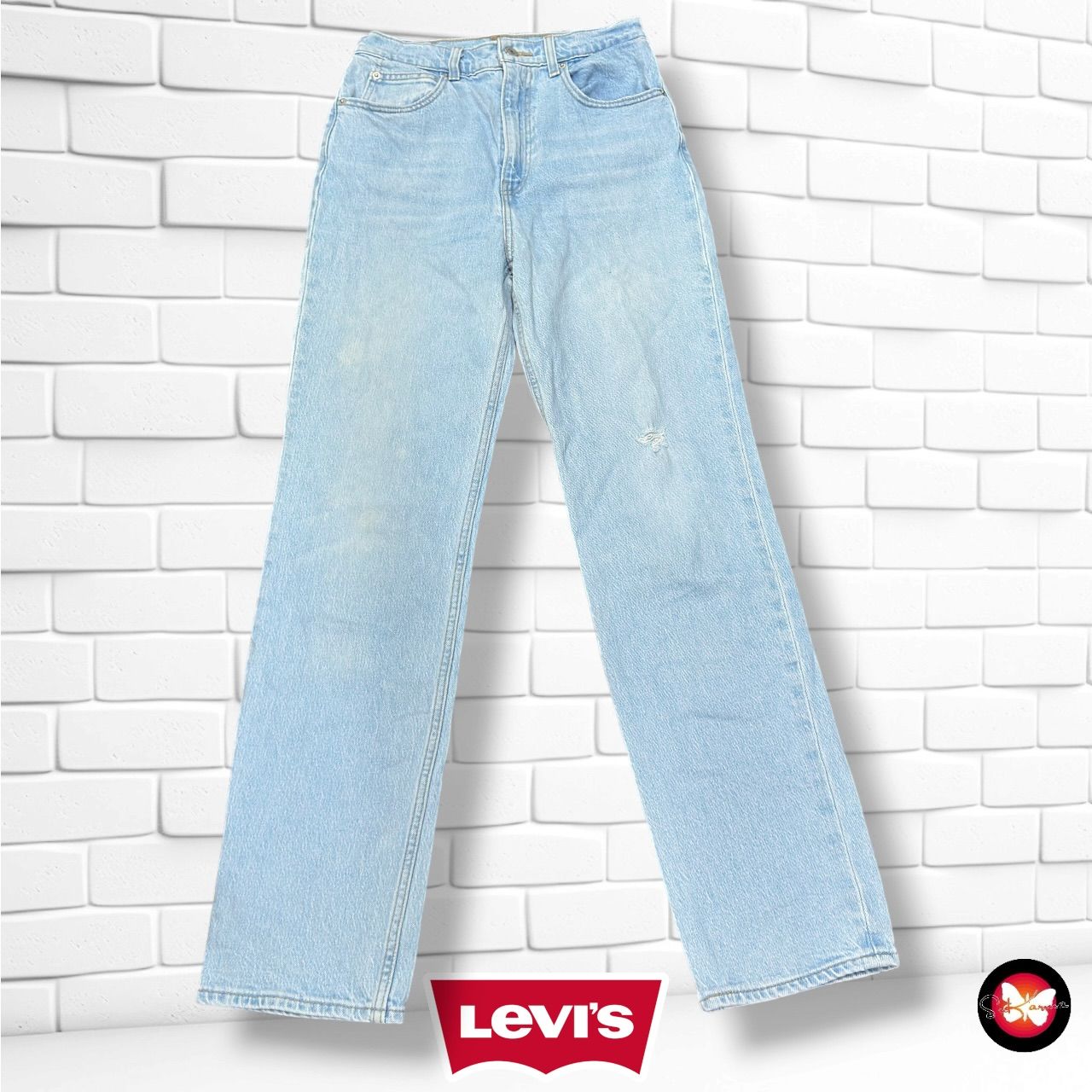 **HOY** Pantalón 70s HIGH SLIM STRAIGHT LEVI’S color Azul vaquero Talla S/M (W27)