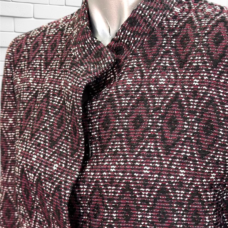 **HOY** Chaqueta tweed MORE &amp; MORE color Granate, negro y blanco Talla 38