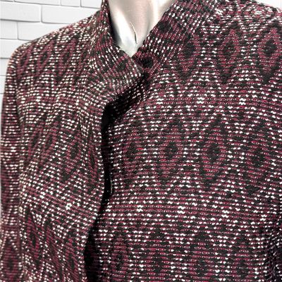 **HOY** Chaqueta tweed MORE & MORE color Granate, negro y blanco Talla 38