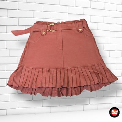 **HOY** Falda de piel sintética ZARA color Ladrillo Talla S