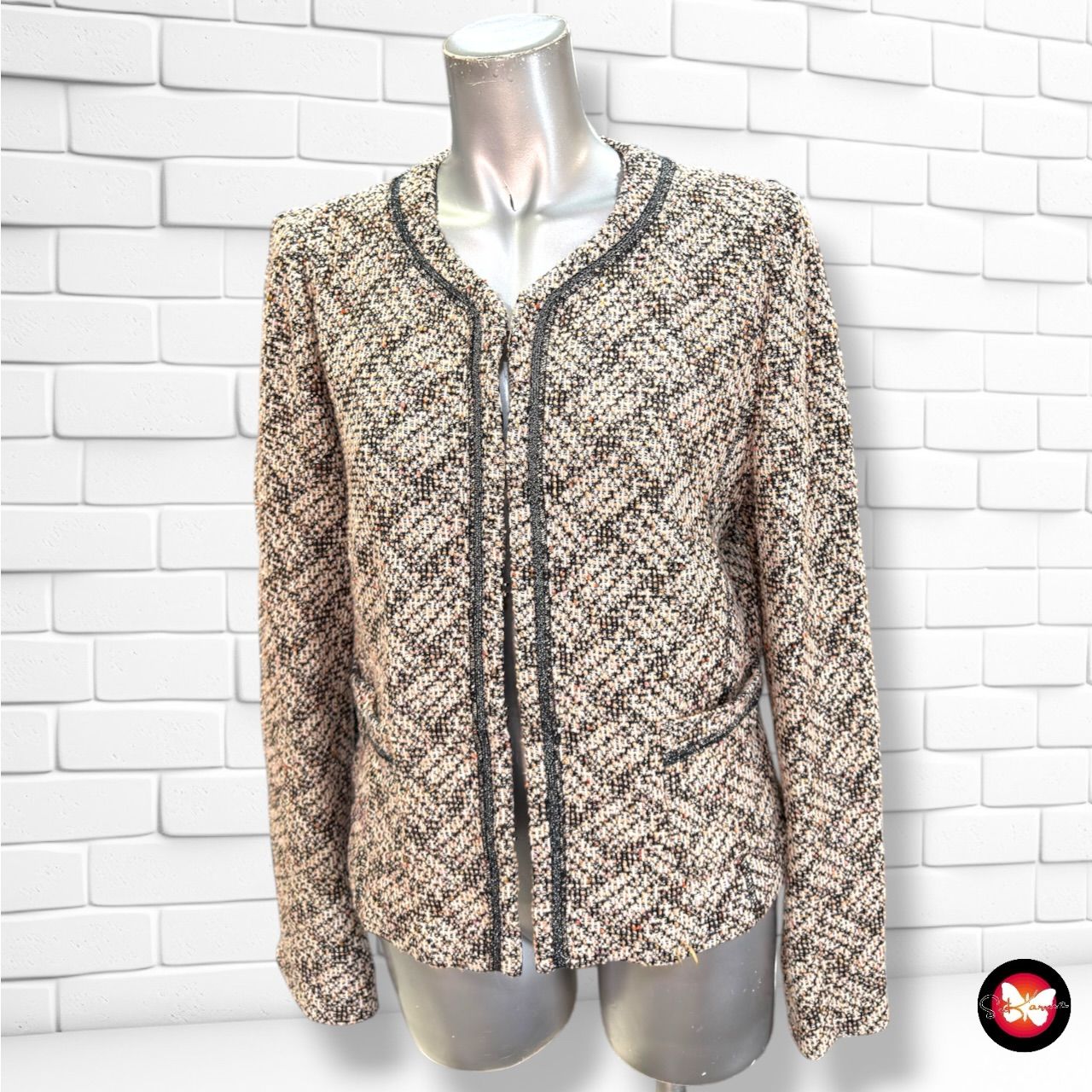 **HOY** Chaqueta tweed GERRY WEBER color Negro y nude Talla 38