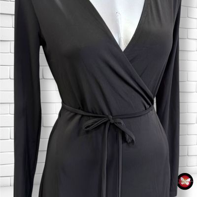 **HOY** Vestido midi cruzado MANGO color Negro Talla L