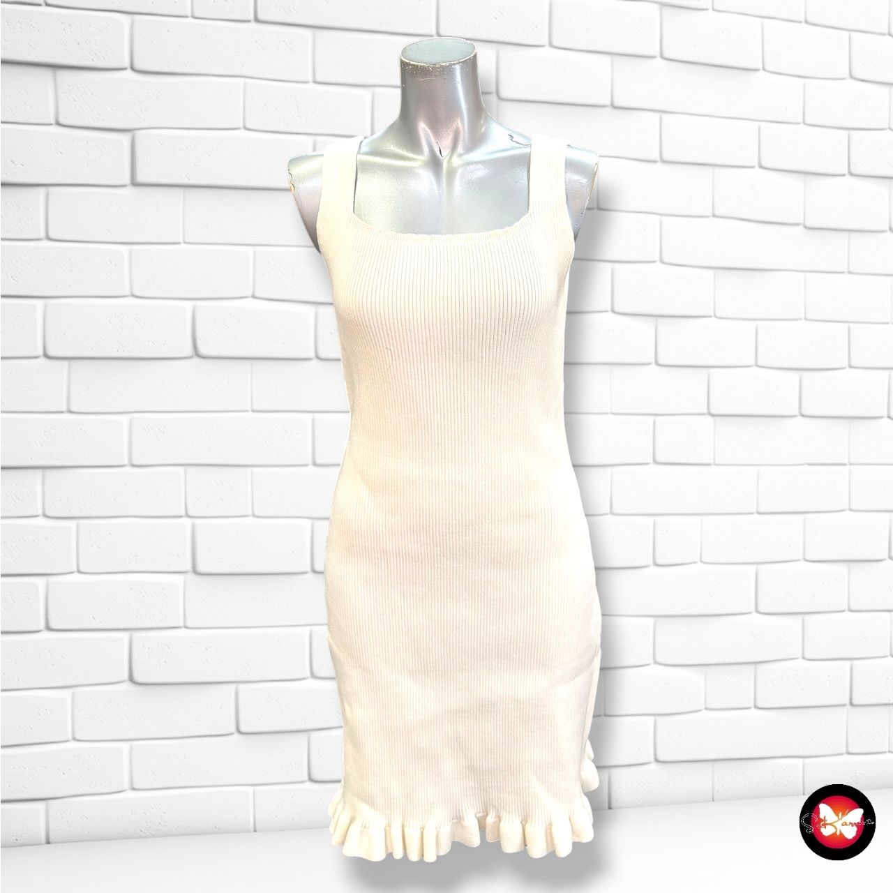 **HOY** Vestido de punto  color Crema Talla M