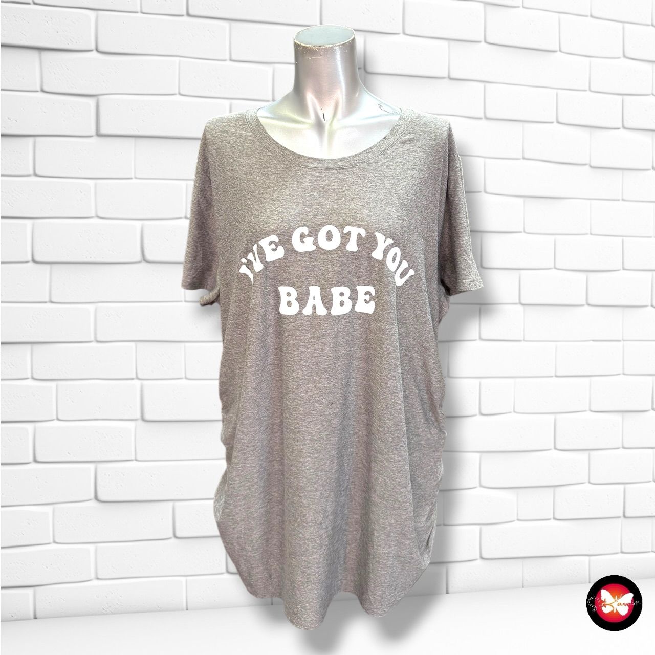 Camiseta deportiva MATERNITY ·  TIME AND TRU color Gris Talla XXL