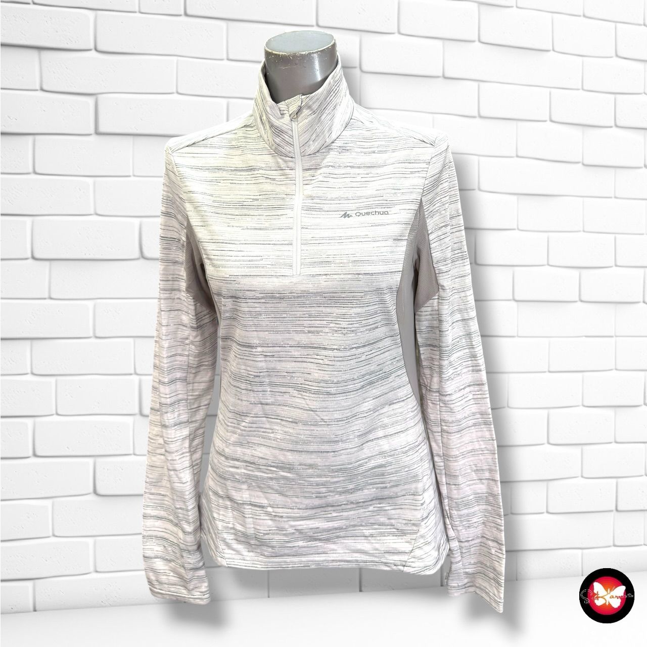 **HOY** Sudadera deportiva QUECHUA color Blanco y gris Talla XS
