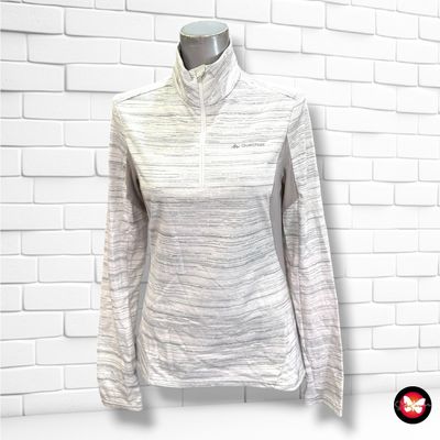 **HOY** Sudadera deportiva QUECHUA color Blanco y gris Talla XS