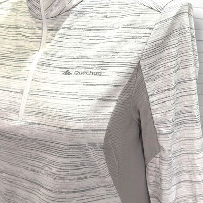**HOY** Sudadera deportiva QUECHUA color Blanco y gris Talla XS