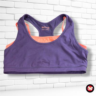 **HOY** Top deportivo TCHIBO color Violeta y salmón Talla 44/46