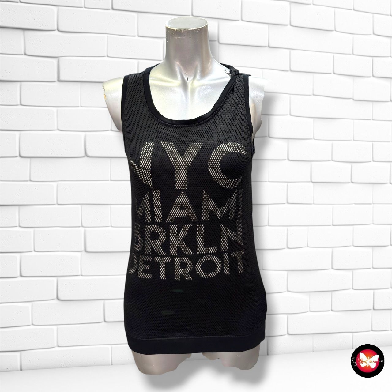 Camiseta deportiva con rejilla BLIND DATE color Negro Talla S