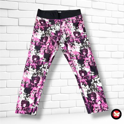 **HOY** Mallas deportivas piratas ATHLETIC WORKS color Magenta, blanco y negro Talla M