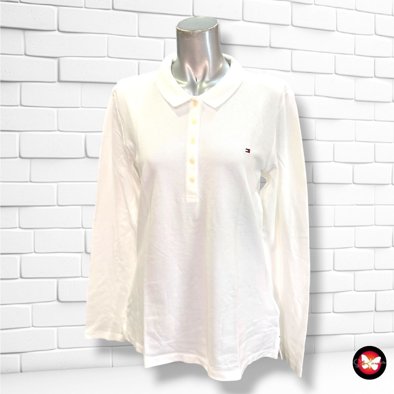 **HOY** Polo de manga larga TOMMY HILFIGER color Blanco Talla XL (pequeña)